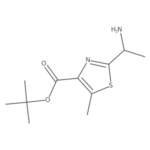 Tert-butyl 2-(1-aminoethyl)-5-methyl-1,3-thiazole-4-carboxylate Structure
