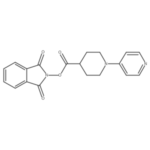 1,3-dioxo-2,3-dihydro-1H-isoindol-2-yl 1-(pyridin-4-yl)piperidine-4-carboxylate结构式