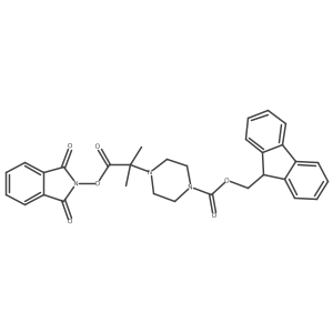 (9H-fluoren-9-yl)methyl 4-{1-[(1,3-dioxo-2,3-dihydro-1H-isoindol-2-yl)oxy]-2-methyl-1-oxopropan-2-yl}piperazine-1-carboxylate Structure