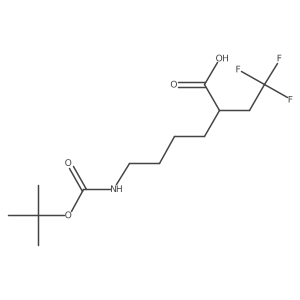 6-[(2-Methylpropan-2-yl)oxycarbonylamino]-2-(2,2,2-trifluoroethyl)hexanoic acid Structure
