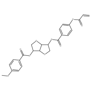 (3S,3aR,6R,6aR)-6-{[4-(2-Propenoyloxy)benzoyl]oxy}hexahydrofuro[3,2-b]furan-3-yl 4-methoxybenzoate结构式