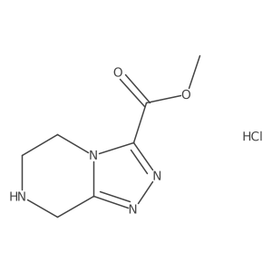 Methyl 5,6,7,8-tetrahydro-[1,2,4]triazolo[4,3-a]pyrazine-3-carboxylate hydrochloride结构式