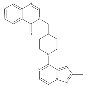 3-[[1-(2-Methylpyrazolo[1,5-a]pyrazin-4-yl)piperidin-4-yl]methyl]quinazolin-4-one结构式