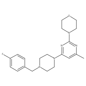 4-(4-{4-[(4-Fluorophenyl)methyl]piperazin-1-yl}-6-methylpyrimidin-2-yl)morpholine结构式
