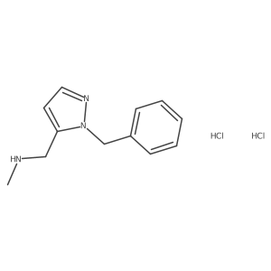 1-(2-Benzylpyrazol-3-yl)-N-methylmethanamine;dihydrochloride结构式