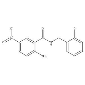 2-amino-N-(2-chlorobenzyl)-5-nitrobenzamide Structure