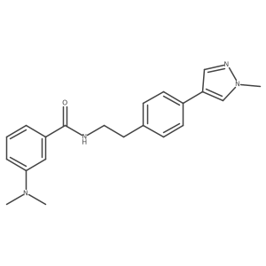 3-(dimethylamino)-N-{2-[4-(1-methyl-1H-pyrazol-4-yl)phenyl]ethyl}benzamide Structure