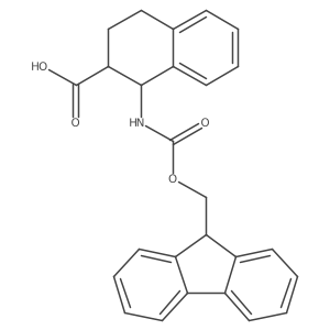 rac-(1R,2R)-1-({[(9H-fluoren-9-yl)methoxy]carbonyl}amino)-1,2,3,4-tetrahydronaphthalene-2-carboxylic acid Structure