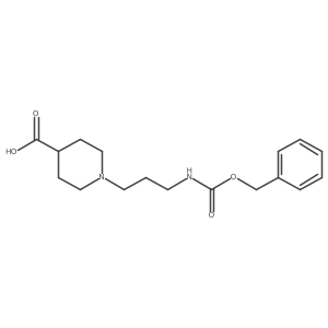 1-(3-{[(Benzyloxy)carbonyl]amino}propyl)piperidine-4-carboxylic acid Structure