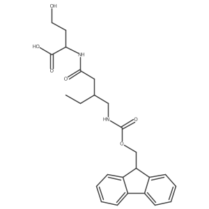 (2S)-2-{3-[({[(9H-fluoren-9-yl)methoxy]carbonyl}amino)methyl]pentanamido}-4-hydroxybutanoic acid Structure