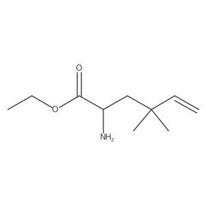 ethyl (2S)-2-amino-4,4-dimethylhex-5-enoate结构式