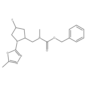 benzyl N-{[(2S,4S)-4-fluoro-1-(5-methyl-1,3,4-oxadiazol-2-yl)pyrrolidin-2-yl]methyl}-N-methylcarbamate Structure