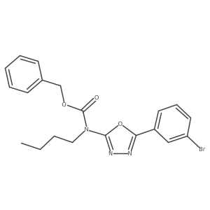 benzyl N-[5-(3-bromophenyl)-1,3,4-oxadiazol-2-yl]-N-butylcarbamate结构式