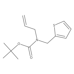 tert-butyl N-(prop-2-en-1-yl)-N-[(thiophen-2-yl)methyl]carbamate结构式