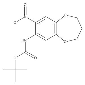 tert-butyl N-(8-nitro-3,4-dihydro-2H-1,5-benzodioxepin-7-yl)carbamate Structure