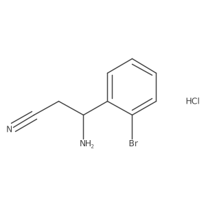 3-Amino-3-(2-bromophenyl)propanenitrile hydrochloride结构式
