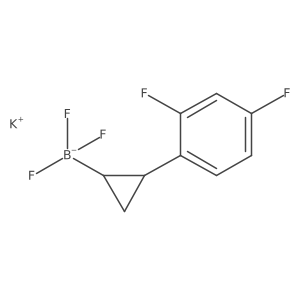 Potassium ((2S)-2-(2,4-difluorophenyl)cyclopropyl)trifluoroborate结构式