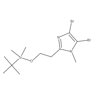 4,5-dibromo-2-(2-((tert-butyldimethylsilyl)oxy)ethyl)-1-methyl-1H-imidazole结构式