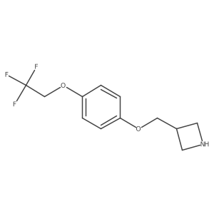 3-((4-(2,2,2-Trifluoroethoxy)phenoxy)methyl)azetidine结构式
