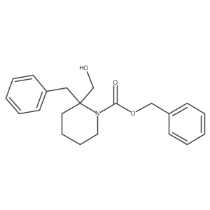 Benzyl 2-benzyl-2-(hydroxymethyl)piperidine-1-carboxylate结构式