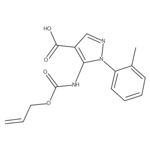 1-(2-methylphenyl)-5-{[(prop-2-en-1-yloxy)carbonyl]amino}-1H-pyrazole-4-carboxylic acid结构式