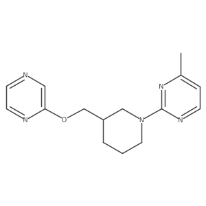 4-Methyl-2-{3-[(pyrazin-2-yloxy)methyl]piperidin-1-yl}pyrimidine Structure