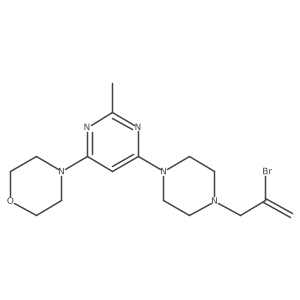 4-{6-[4-(2-Bromoprop-2-en-1-yl)piperazin-1-yl]-2-methylpyrimidin-4-yl}morpholine Structure