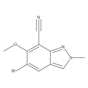 5-bromo-6-methoxy-2-methyl-2H-Indazole-7-carbonitrile结构式