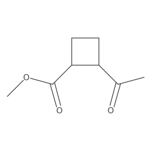 rel-(1R,2R)-Methyl 2-acetylcyclobutanecarboxylate结构式