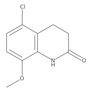 5-Chloro-8-methoxy-3,4-dihydro-1H-quinolin-2-one结构式