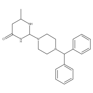 2-(4-Benzhydrylpiperazin-1-yl)-6-methyl-1,3-diazinan-4-one Structure
