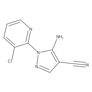 5-amino-1-(3-chloropyridin-2-yl)-1H-pyrazole-4-carbonitrile结构式