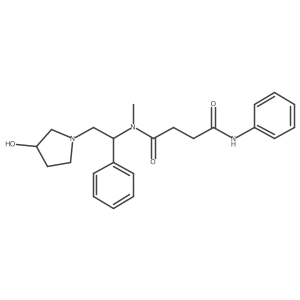 N1-((S)-2-((S)-3-hydroxypyrrolidin-1-yl)-1-phenylethyl)-N1-methyl-N4-phenylsuccinamide Structure