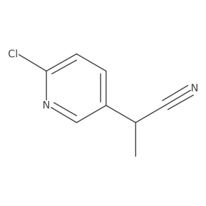 2-(6-Chloropyridin-3-yl)propanenitrile结构式