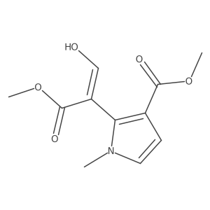 Methyl 2-{2-hydroxy-1-[(methyloxy)carbonyl]ethenyl}-1-methyl-1H-pyrrole-3-carboxylate Structure