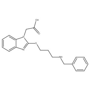 [2-(3-Benzylamino-propylsulfanyl)-benzoimidazol-1-yl]-acetic acid结构式