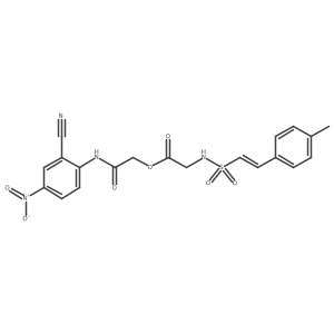 [(2-Cyano-4-nitrophenyl)carbamoyl]methyl 2-[2-(4-methylphenyl)ethenesulfonamido]acetate结构式