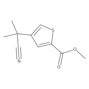 Methyl 4-(1-cyano-1-methylethyl)thiophene-2-carboxylate结构式