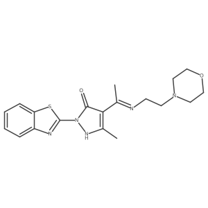 (4Z)-2-(1,3-benzothiazol-2-yl)-5-methyl-4-(1-{[2-(morpholin-4-yl)ethyl]amino}ethylidene)-2,4-dihydro-3H-pyrazol-3-one Structure