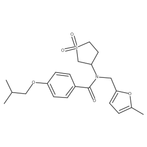 N-(1,1-dioxidotetrahydrothiophen-3-yl)-N-[(5-methylfuran-2-yl)methyl]-4-(2-methylpropoxy)benzamide Structure