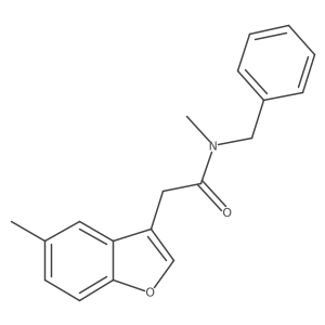 N-benzyl-N-methyl-2-(5-methyl-1-benzofuran-3-yl)acetamide Structure