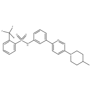 N-{3-[6-(4-methylpiperidin-1-yl)pyridazin-3-yl]phenyl}-2-(trifluoromethyl)benzene-1-sulfonamide Structure