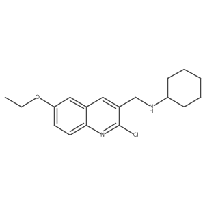 N-((2-Chloro-6-ethoxyquinolin-3-yl)methyl)cyclohexanamine结构式