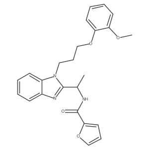 N-(1-{1-[3-(2-methoxyphenoxy)propyl]-1H-1,3-benzodiazol-2-yl}ethyl)furan-2-carboxamide Structure