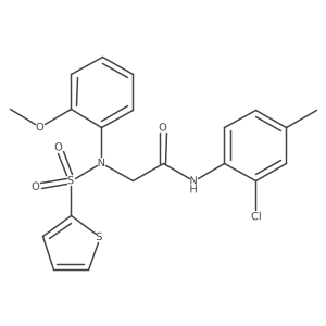 N-(2-chloro-4-methylphenyl)-2-(2-methoxy-N-thiophen-2-ylsulfonylanilino)acetamide Structure