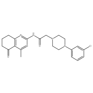 2-[4-(3-chlorophenyl)piperazin-1-yl]-N-(4-methyl-5-oxo-5,6,7,8-tetrahydroquinazolin-2-yl)acetamide Structure