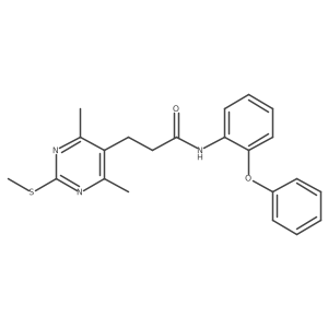 3-(4,6-dimethyl-2-methylsulfanylpyrimidin-5-yl)-N-(2-phenoxyphenyl)propanamide Structure