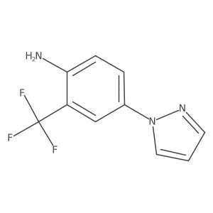 4-(1H-pyrazol-1-yl)-2-(trifluoromethyl)aniline结构式