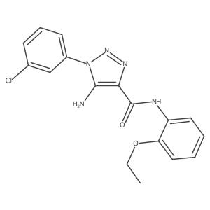5-amino-1-(3-chlorophenyl)-N-(2-ethoxyphenyl)-1H-1,2,3-triazole-4-carboxamide Structure