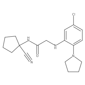 2-{[5-chloro-2-(pyrrolidin-1-yl)phenyl]amino}-N-(1-cyanocyclopentyl)acetamide结构式